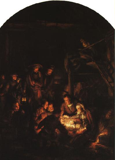 REMBRANDT Harmenszoon van Rijn Adoration of the Shepherds